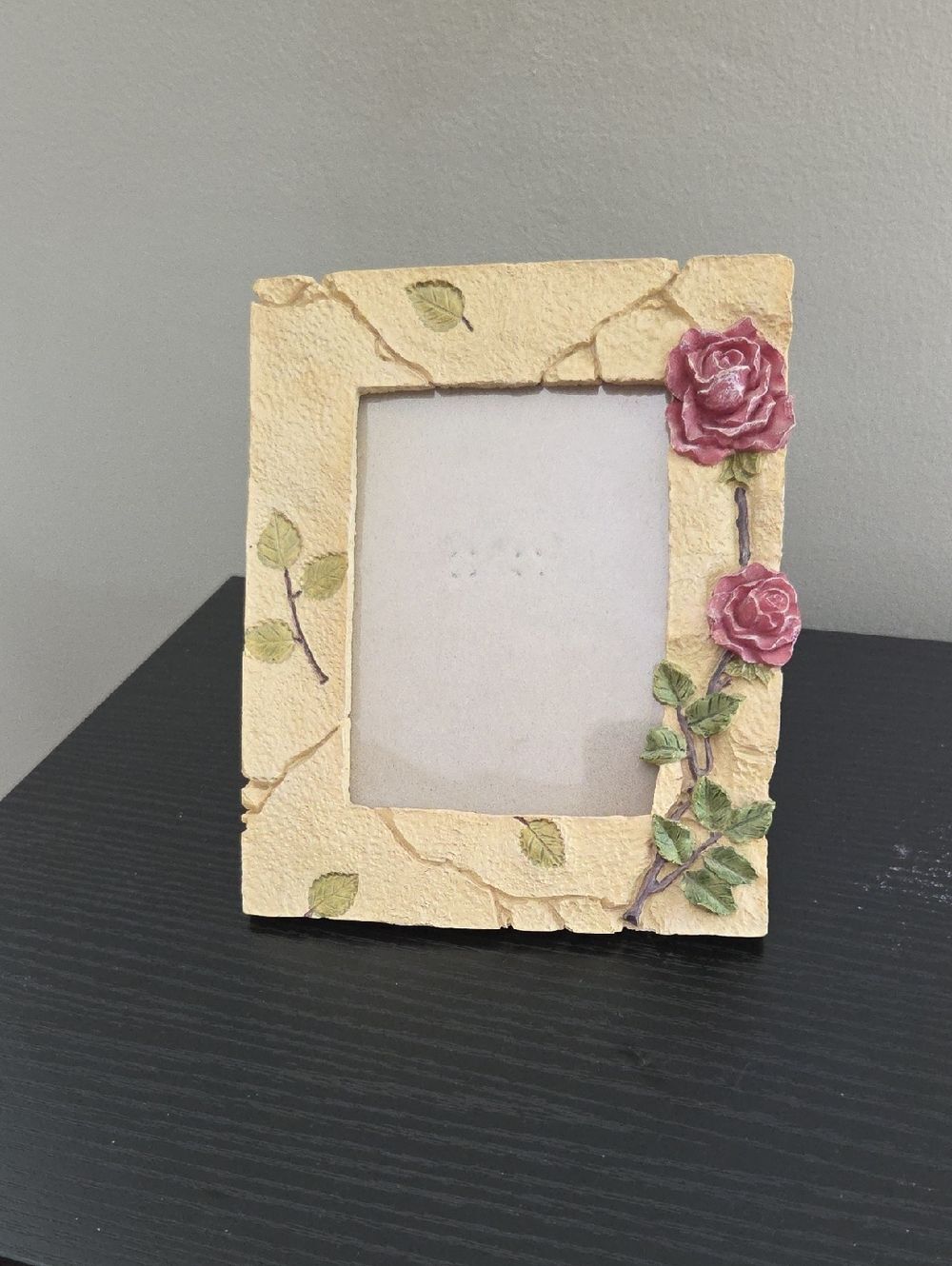 Ceramic  Rose Accent Picture Frame
